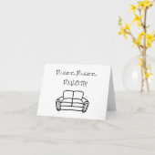 Couch d'amis - carte vierge (Fleur jaune)