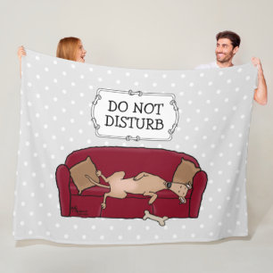 Couch Greyhound (flawn) Dog Lazy Slapende Funny Fleece Deken