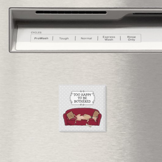 Couch Greyhound (flawn) Dog Lazy Slapende Funny Magneet (Insitu (Vaatwasser))