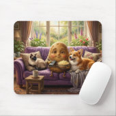 Couch Potato Corgi en Kat Muismat (Met muis)