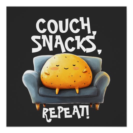 Couch Potato Funny Perfect Poster (Voorkant)