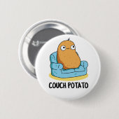 Couch Potato Grappige Aardappel Pun Ronde Button 5,7 Cm (Voorkant /achterkant)