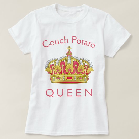 Couch Potato Queen T-shirt (Design voorkant)