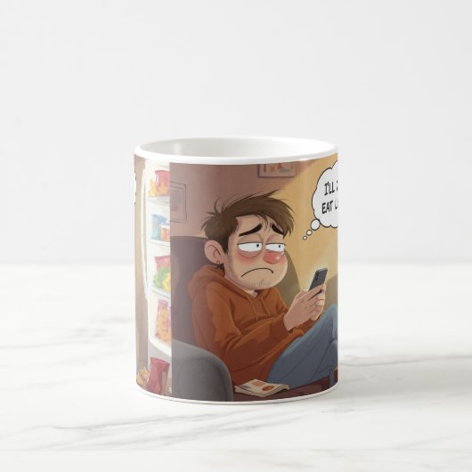 Couch Potato & Snacks – Funny Relatable Mug Koffiemok (Center)