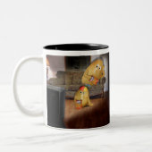 Couch Potatoes Vader & Zoon Tweekleurige Koffiemok (Links)