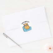 Couch Purrtato Funny Potato Pun  Ronde Sticker (Envelop)