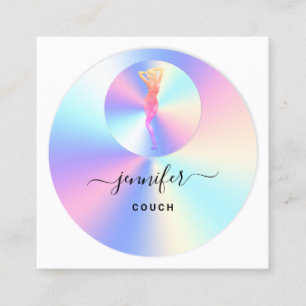 Couch Therapeut Foto Holograaf QR Logo Lichaam Vierkante Visitekaartje