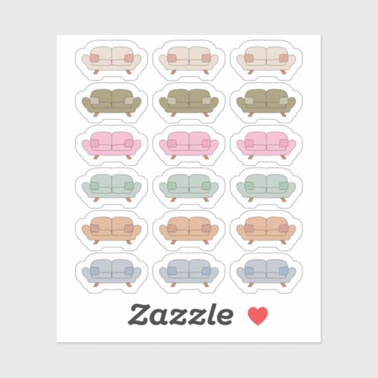 Couch Therapy Afspraak Lazy Relax Day Planner Sticker (Vel)