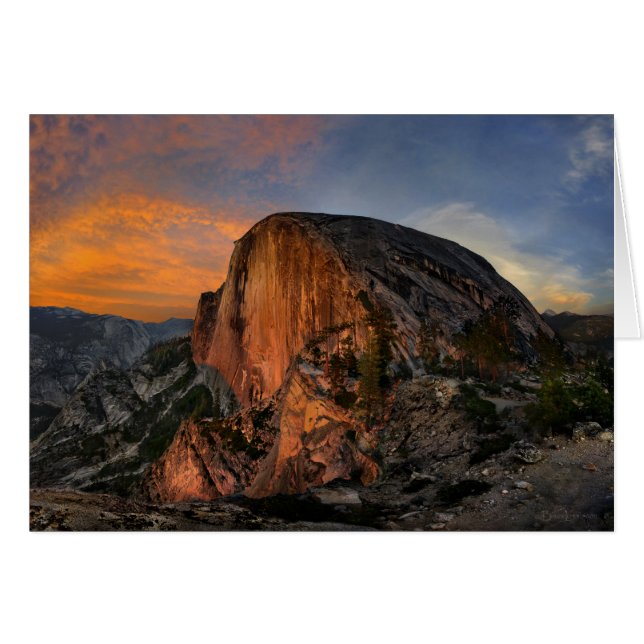 Coucher de soleil à demi-dôme - Yosemite (Devant horizontal)