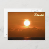 Coucher de soleil à Kona, Hawaii Carte postale ave (Devant / Derrière)