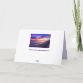 coucher de soleil à la carte de voeux de plage (Dos)