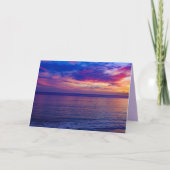 coucher de soleil à la plage 2 carte de voeux (Devant)