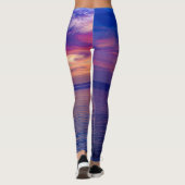 coucher de soleil à la plage 2 leggings (Dos)