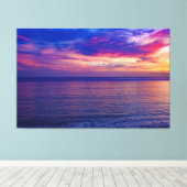 coucher de soleil à la plage 2 toile enveloppée (Insitu (Plancher de Bois))