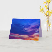 coucher de soleil à la plage 3 carte de voeux (Fleur jaune)