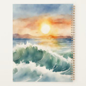 Coucher de soleil à la plage à l'aquarelle (Dos)