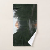 Coucher de soleil à moitié dôme dans le parc natio (Serviette à main)