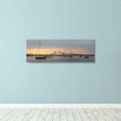 Coucher de soleil à Newport, RI - Toile panoramiqu (Insitu (Plancher de Bois))