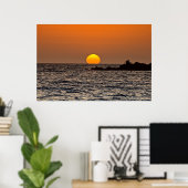 Coucher de soleil à Paphos, Chypre (2532) Poster (Bureau à domicile)