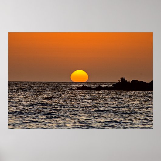 Coucher de soleil à Paphos, Chypre (2532) Poster (Devant)