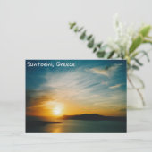 Coucher de soleil à Santorin, carte Grèce (Debout devant)