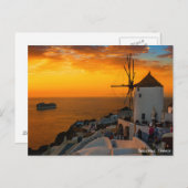 Coucher de soleil à Santorin, Grèce - Carte postal (Devant / Derrière)