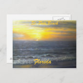 "COUCHER DE SOLEIL À ST. PETE BEACH FLORIDE CARTE  (Devant / Derrière)
