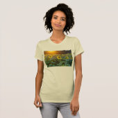 Coucher De Soleil À Sunflower Field T-Shirt (Devant entier)