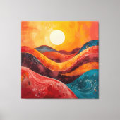 Coucher de soleil Abstrait - Impression d'art Wavy (Recto)