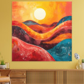 Coucher de soleil Abstrait - Impression d'art Wavy (Insitu(Salon))