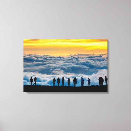 Coucher de soleil au-dessus des nuages Maui toile (Recto)