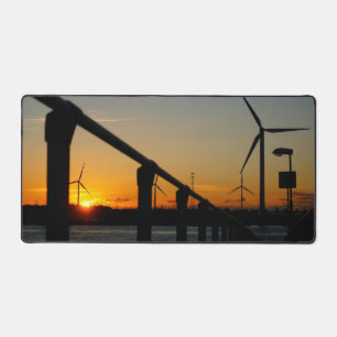 Coucher de soleil avec moulin à vent, relaxant dét