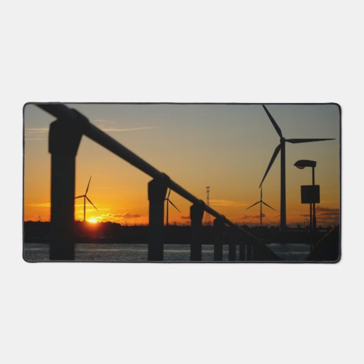 Coucher de soleil avec moulin à vent, relaxant dét (Recto)