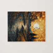 Coucher de soleil avec oiseaux et puzzle de ruisse (Horizontal)