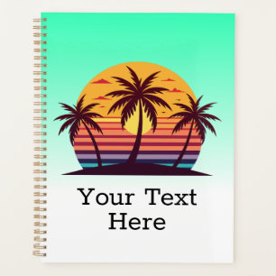 Coucher de soleil avec palmiers Vector