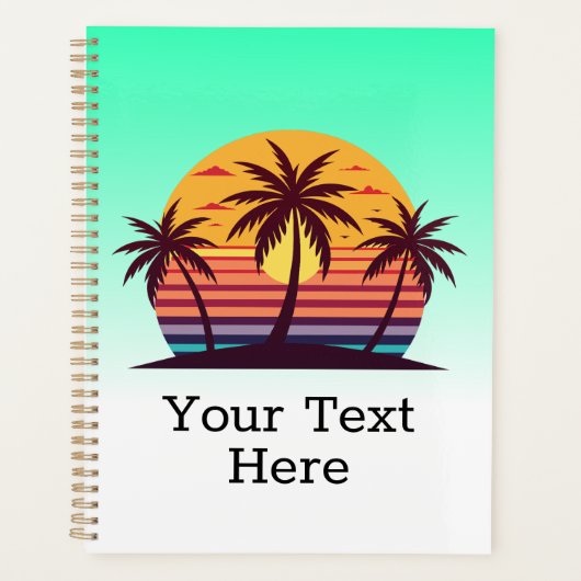 Coucher de soleil avec palmiers Vector (Devant)