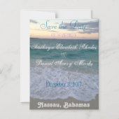 Coucher de soleil bahaméen Sauvez le Magnet de dat (Recto)