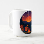Coucher de soleil : Camping romantique Camping Mug (Devant gauche)