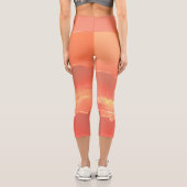 Coucher de soleil Capri Leggings en Orange (Verso)