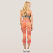 Coucher de soleil Capri Leggings en Orange (Verso)