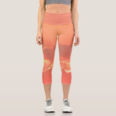 Coucher de soleil Capri Leggings en Orange (Recto)