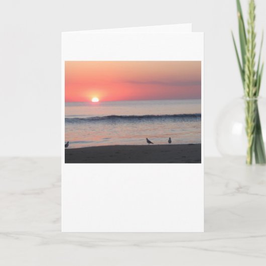 Coucher de soleil, carte (Devant)