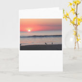 Coucher de soleil, carte (Fleur jaune)