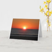 Coucher de soleil, carte (Fleur jaune)