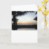 Coucher de soleil, carte (Fleur jaune)