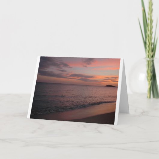 Coucher de soleil, carte (Devant)