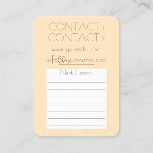 Coucher de soleil - Carte de visite (Dos)