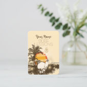 Coucher de soleil - Carte de visite (Debout devant)