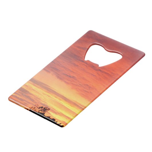 Coucher de soleil clair et nuageux orange, (Dos Angle)