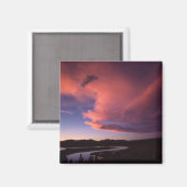Coucher de soleil dans Hayden Valley Magnet (Recto/Verso)